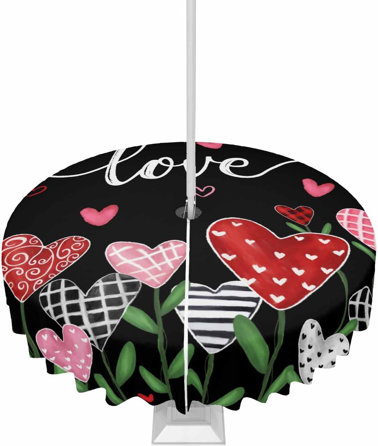 Waterproof Valentine's Day Table Cover 60 - Love Tree Heart Design