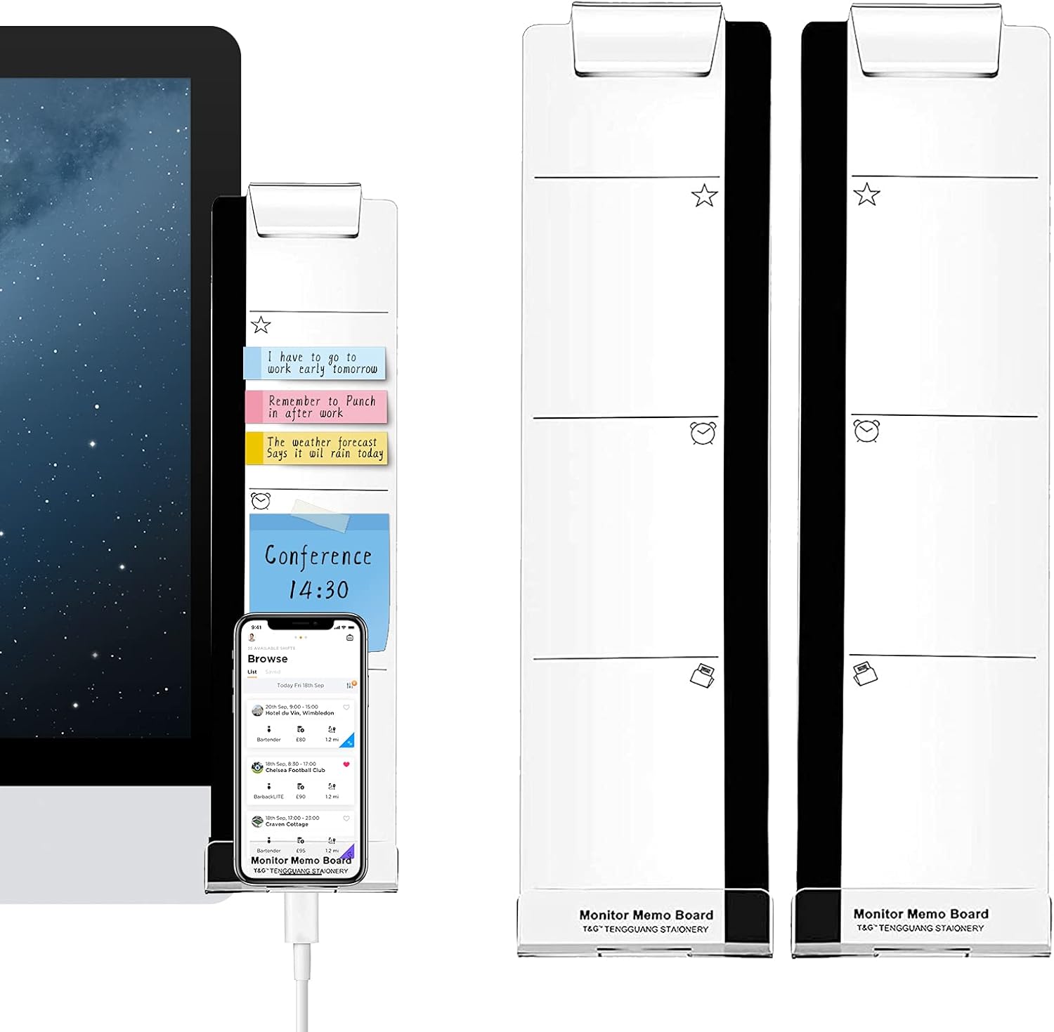 Transparent Memo Board Set - Organize Stylishly!