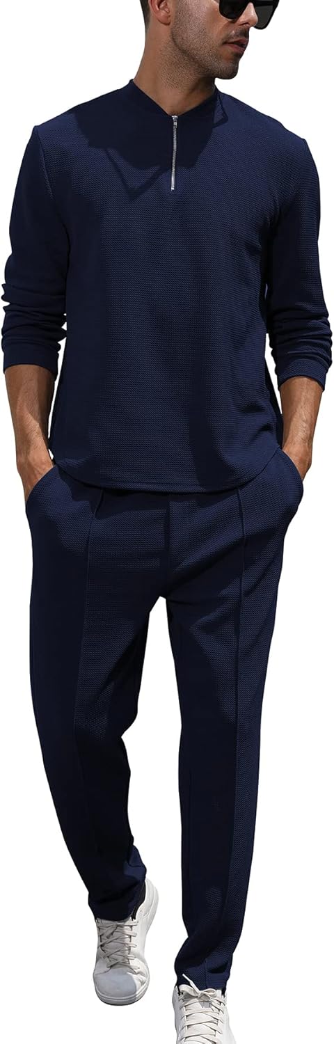 Fashion Men's Tracksuits 2 Piece Casual Athletic Jogging Set