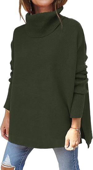 EFAN Women's Turtleneck Oversized Sweaters for Fall Fashion