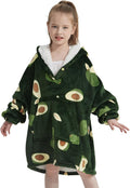 Wearable Blanket Kids Hoodie for Girls - Oversized Fleece Sherpa