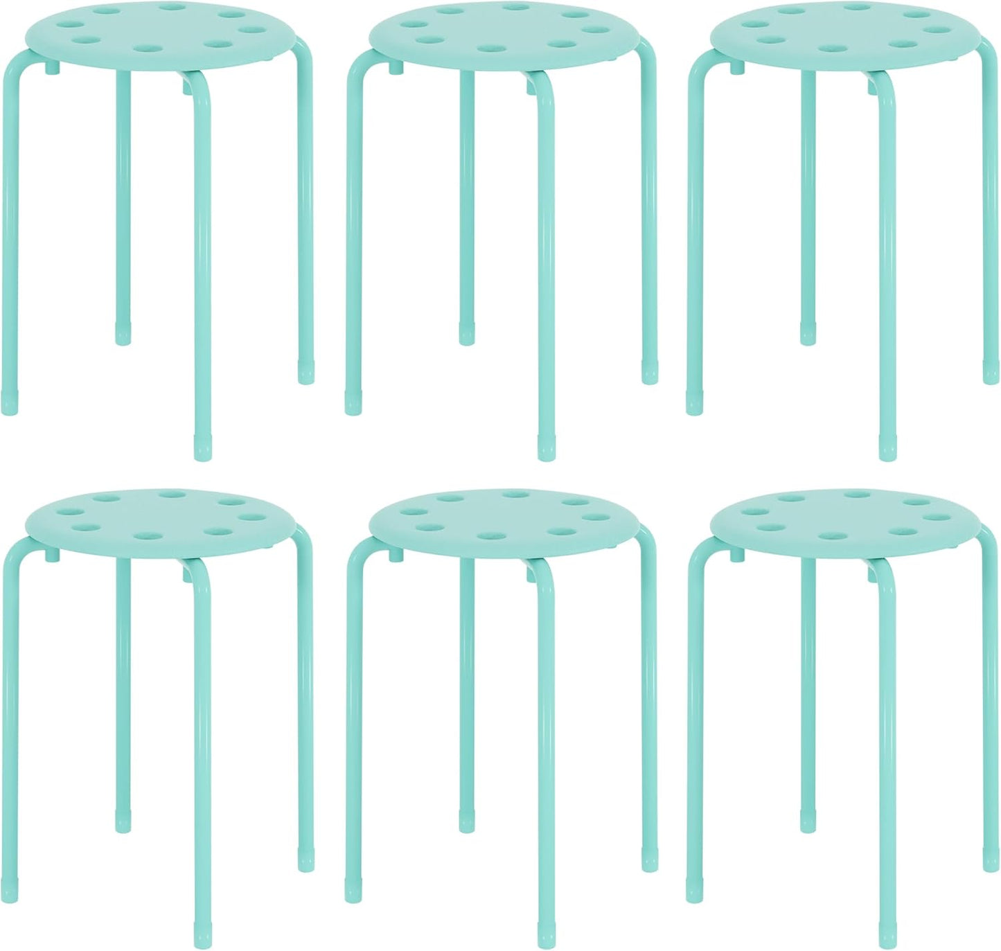 VECELO Stacking Stools Set of 6 for Classroom and Office Use