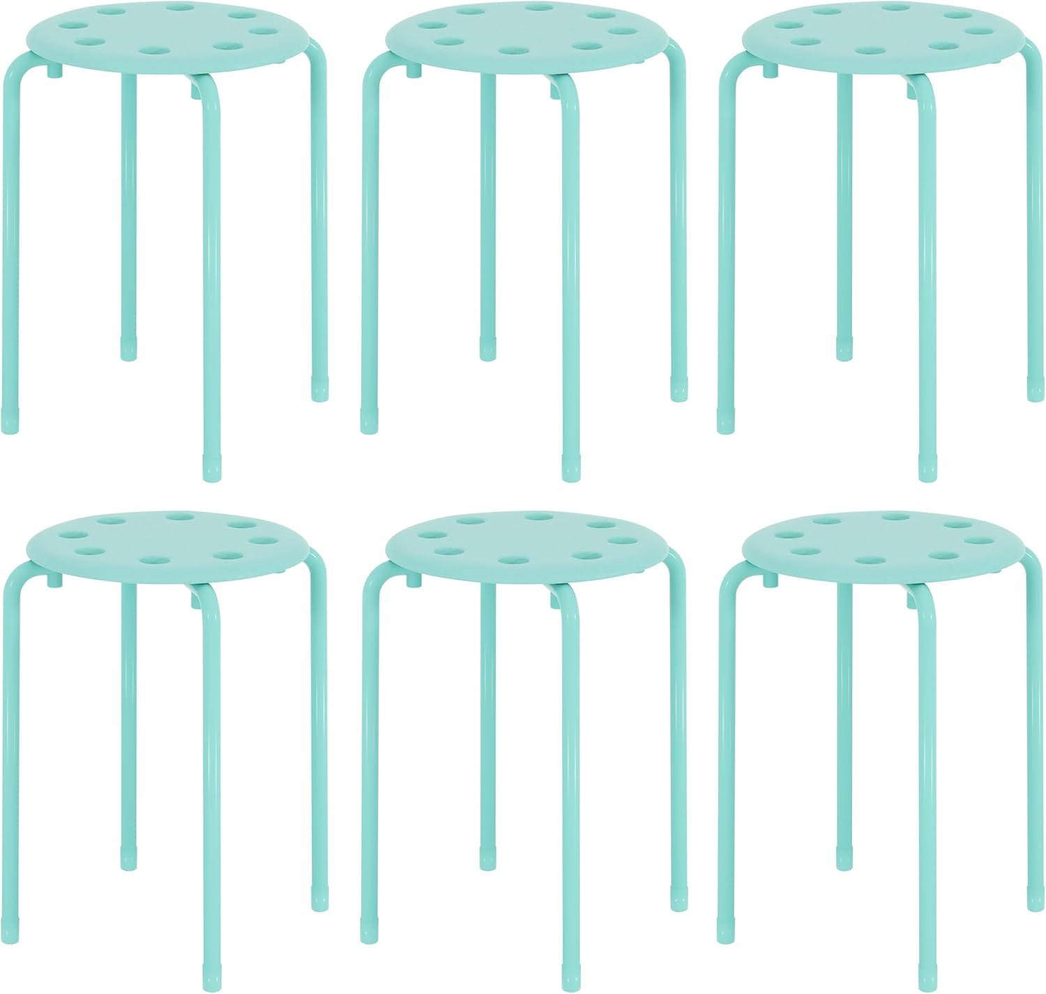 VECELO Stacking Stools Set of 6 for Classroom and Office Use