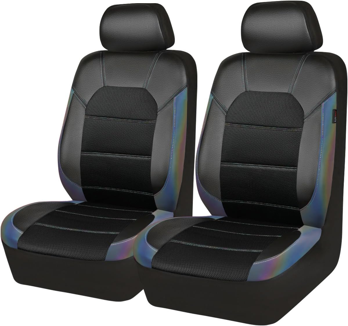 CAR PASS Leather Car Seat Covers with Air Mesh for Comfort