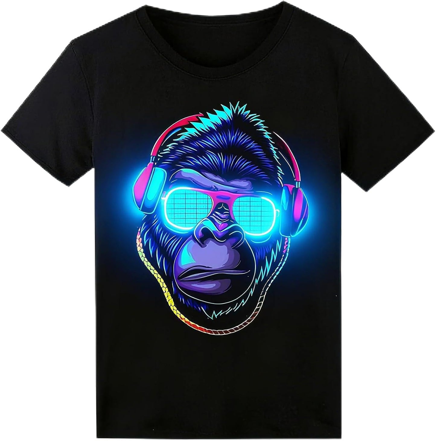Sound Activated LED T-Shirt for Rave, Concerts, and Parties