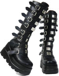 Gothniero High Platform Knee Boots Chunky Heel - Bold Gothic Style