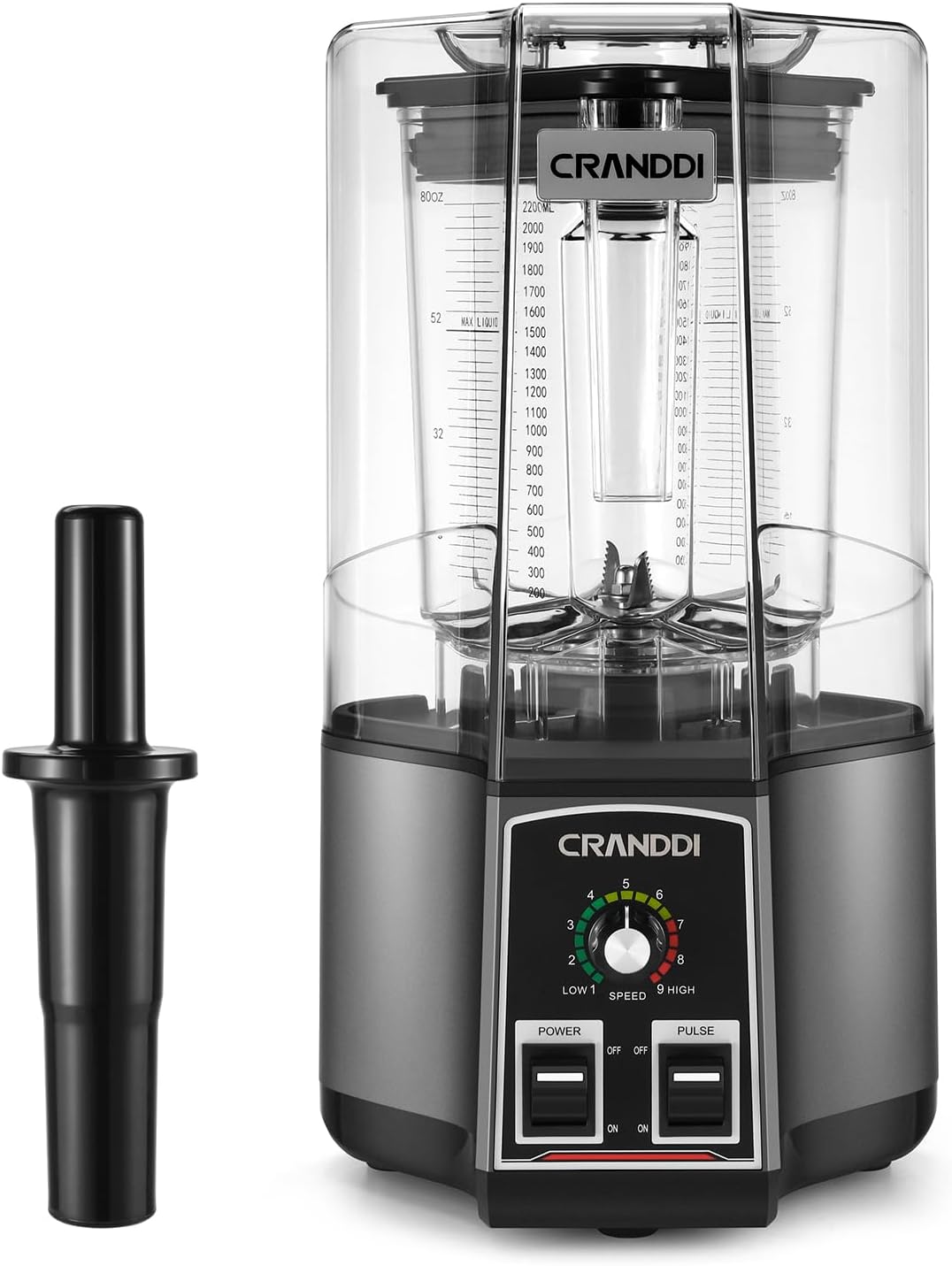 Powerful & Quiet 1500W Blender with 80oz Capacity