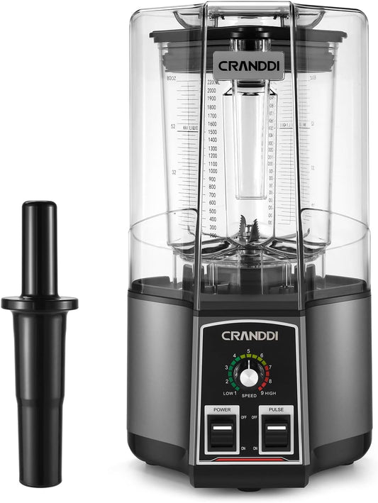 Powerful & Quiet 1500W Blender with 80oz Capacity