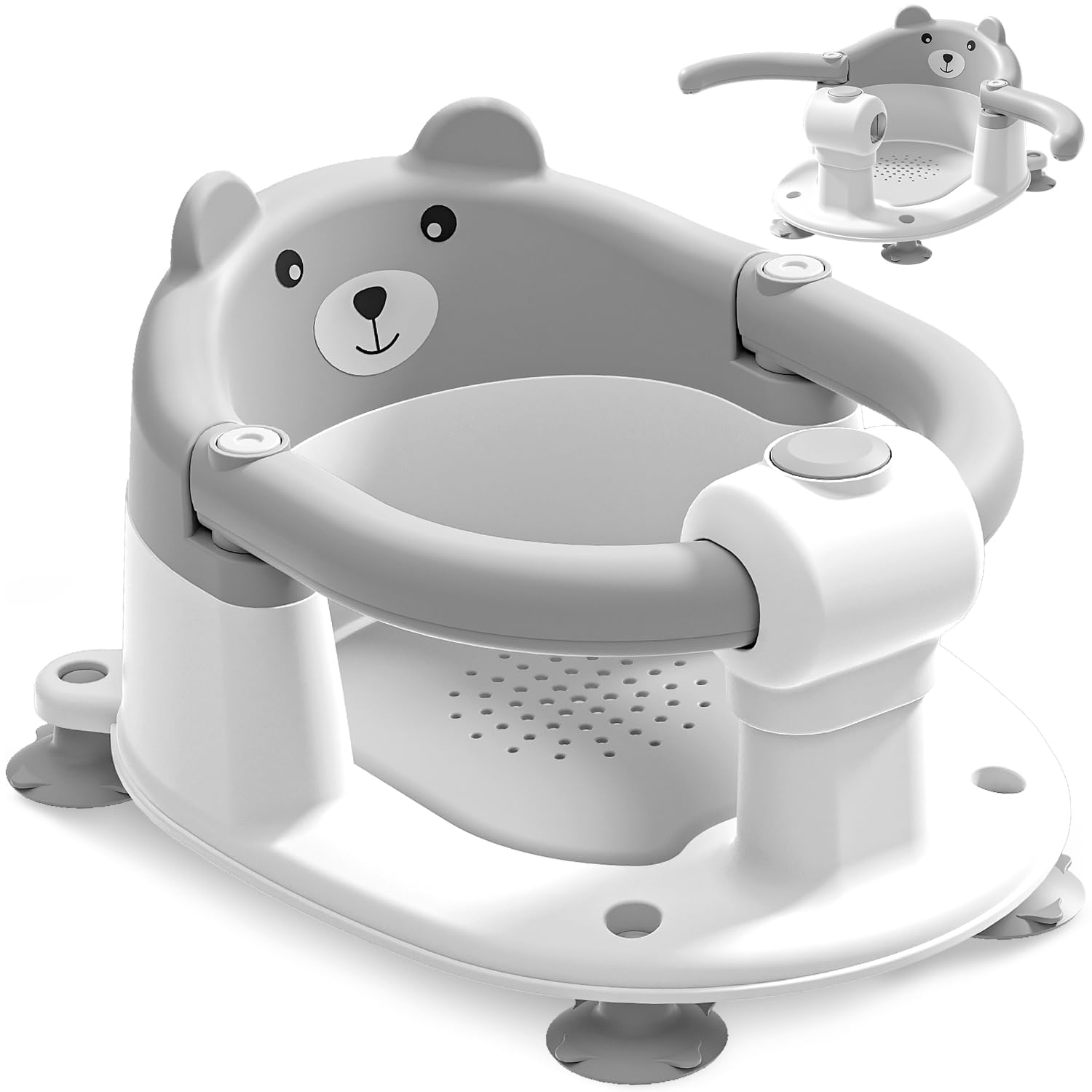 Safe & Stylish Baby Bath Seat by Himold - Non-Slip, Soft Cushion, 6mo+
