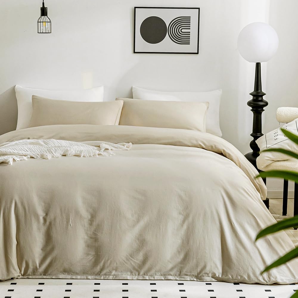 JELLYMONI Cotton Duvet Cover Twin Size - Soft and Breathable