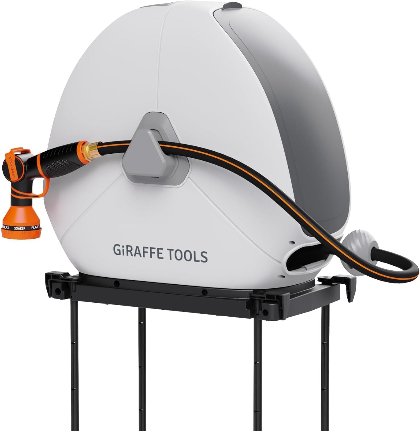 Giraffe Tools Ground Mounted Retractable Hose Reel for Gardens