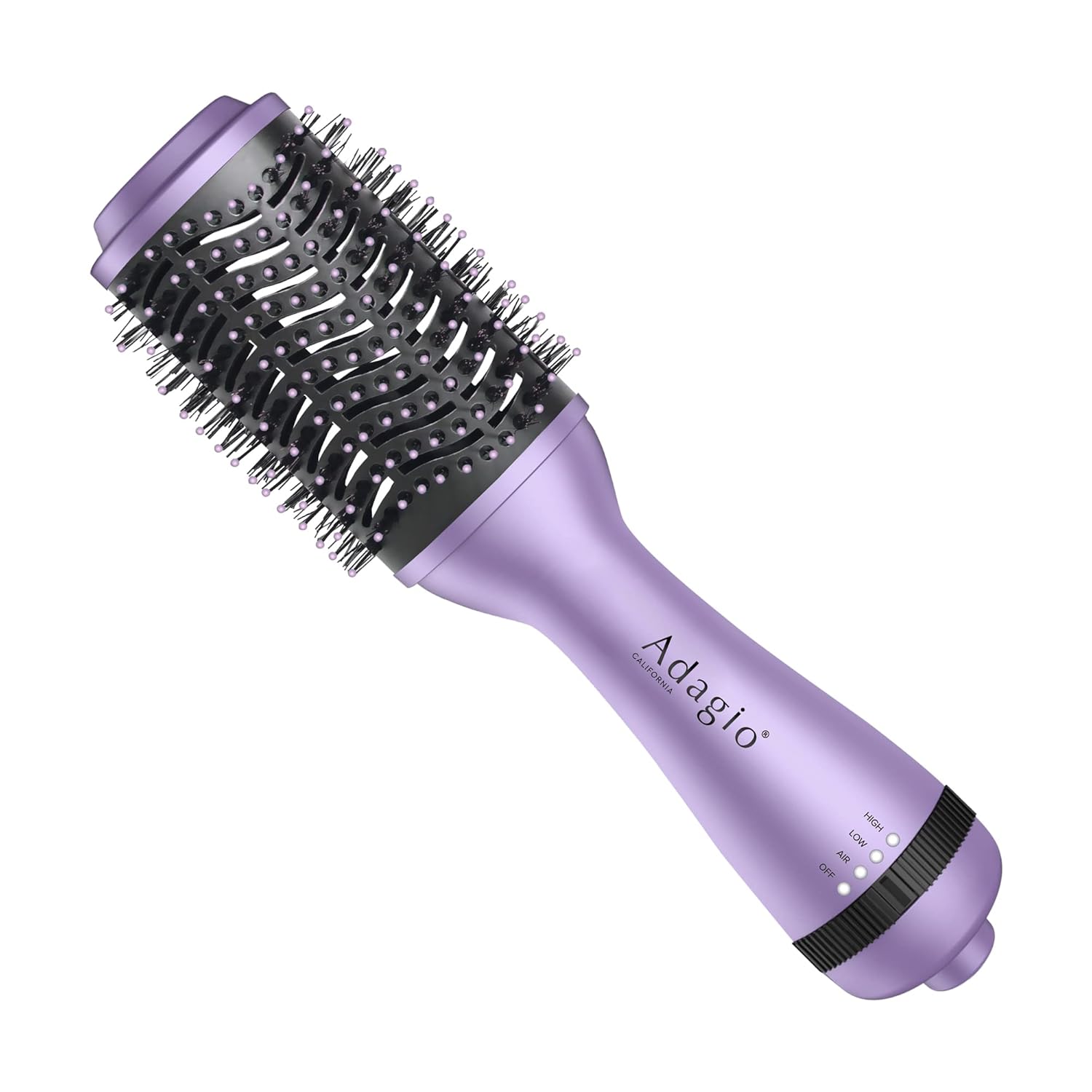 Lavender Hair Styling: 2-in-1 Hot Air Brush & Dryer