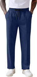 Men's Knit Sweatpants Lightweight Open Bottom Casual Jogger Pants mens