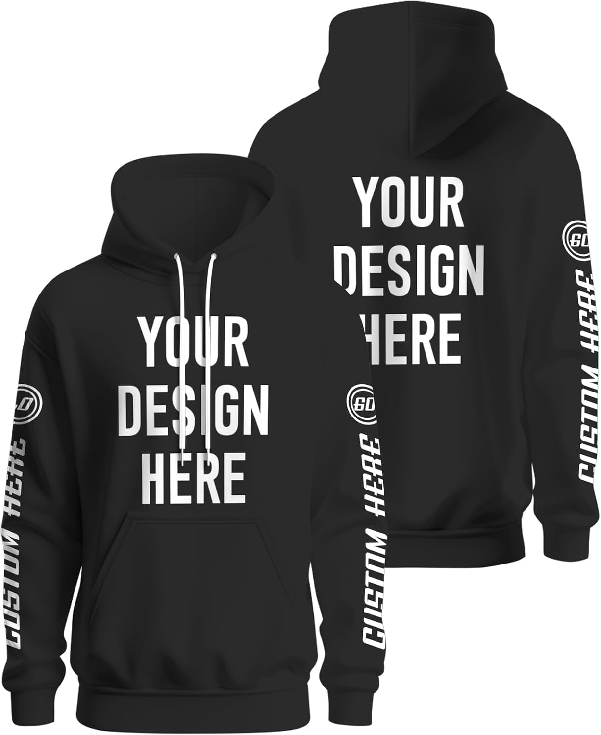 Custom Men's Hoodies: Personalize with Photo Logo Name