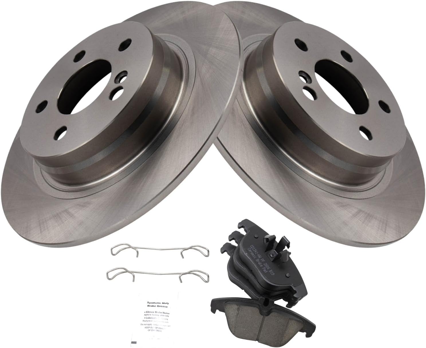TRQ Rear Brake Pad & Rotor Kit for 2012-2015 Mercedes-Benz C250