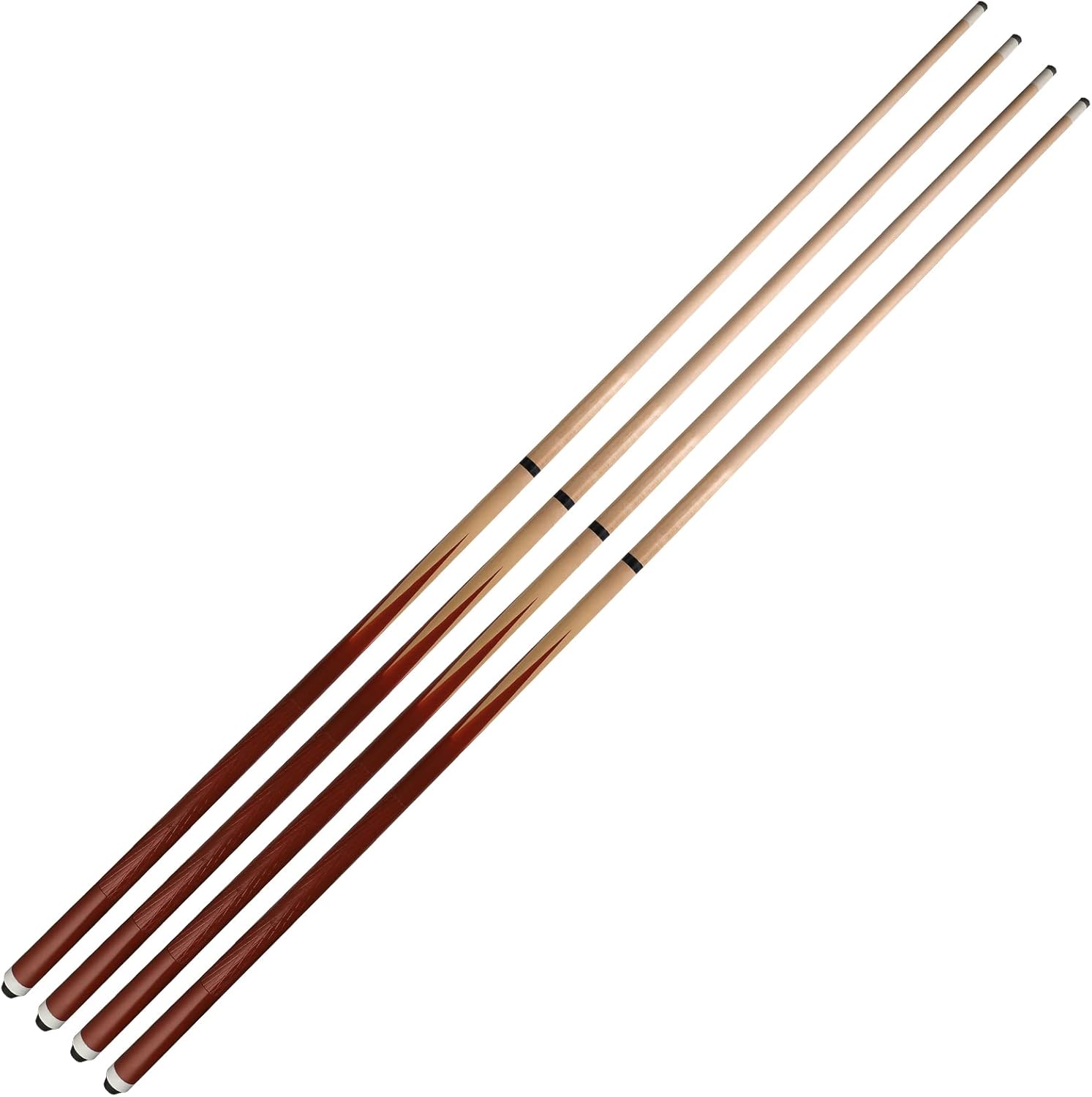 2-Pieces Pool Cue Stick Set with Coffee Color and 20OZ Weight