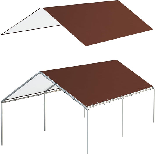 10 x 20 Ft Carport Replacement Canopy Cover for Outdoor Use