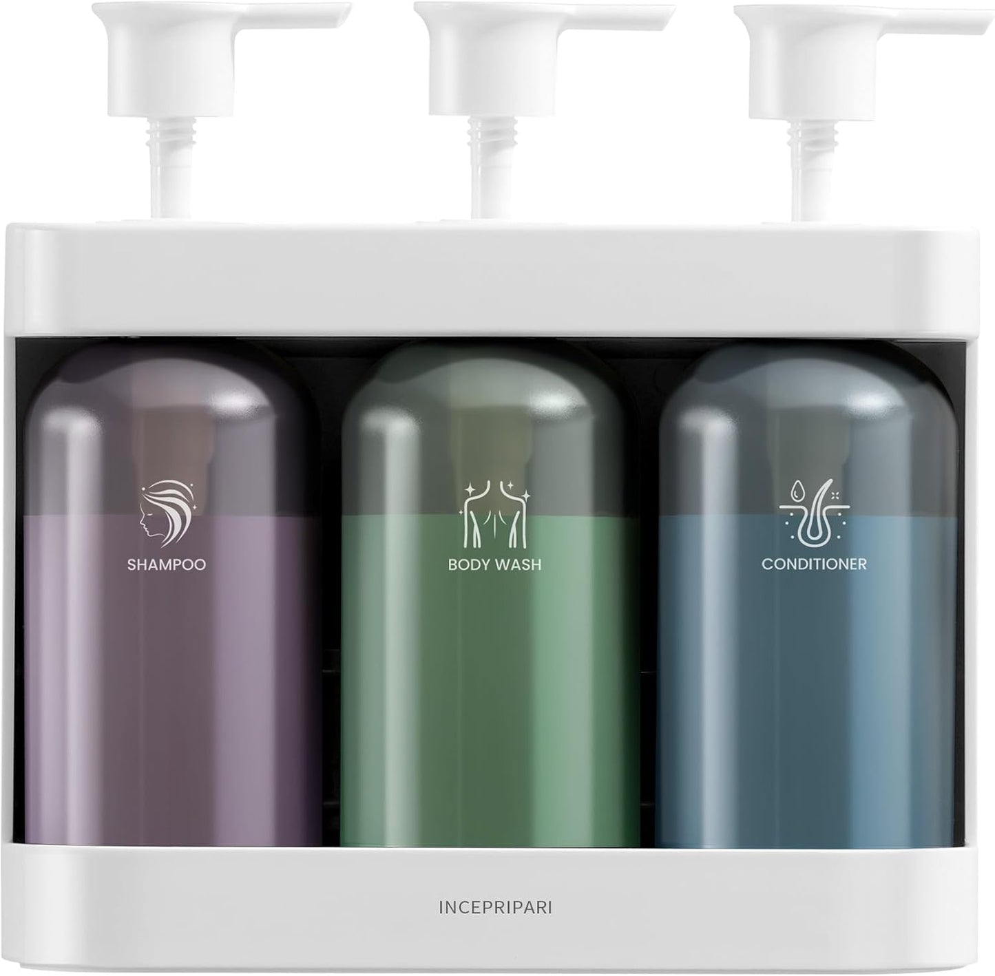 3-Chamber Shower Dispenser - No Drill Installation