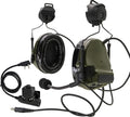 Comta III Tactical Headset with ARC Rail Helmet Bracket - Civilian
