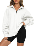 BLENCOT Women's Half Zip Quilted Sweatshirt - Cozy Fall Layering