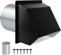 12 in Wall Vent Hood Exhaust Cover - Galvanized Outdoor Cap