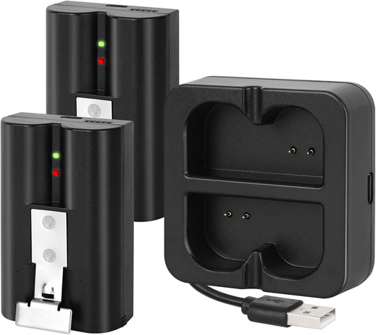 Long-lasting Power: 2 Batteries + Charger for Ring Devices