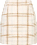 Wool Plaid Mini Skirt High Waisted Bodycon Pencil Skirt (Style X6LC)