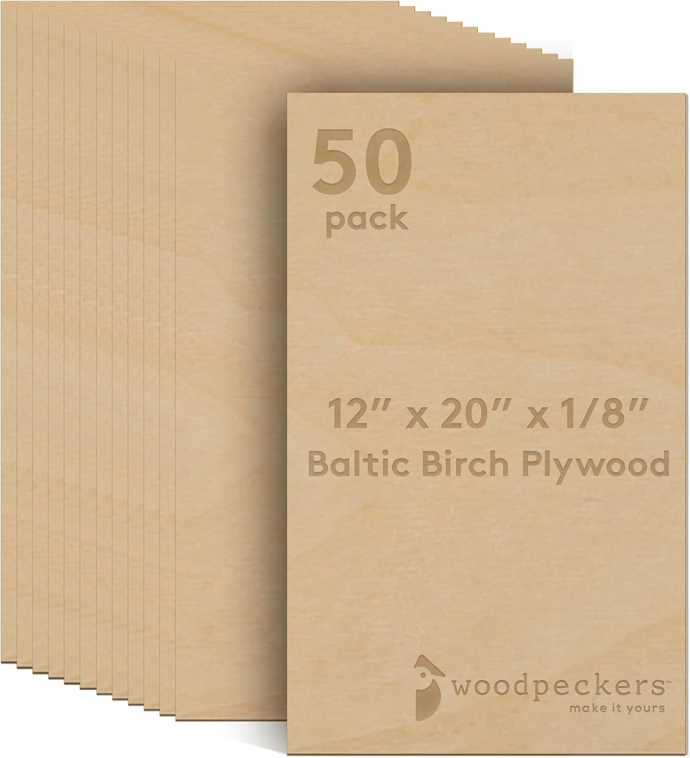 3 mm Baltic Birch Plywood Sheets for Crafting and Woodworking