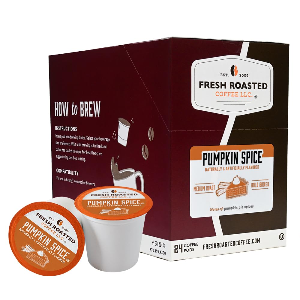 Pumpkin Spice Flavored Coffee Pods, K-Cup Compatible, 24ct