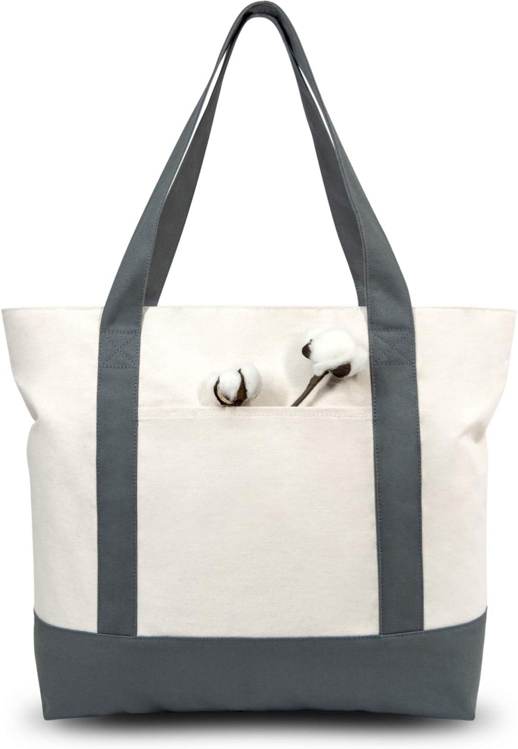 TOPDesign 6-Pack Canvas Tote Bags for Grocery and Daily Use