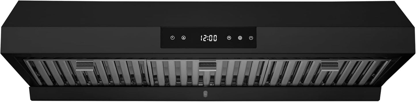 Hauslane 36 Inch Under Cabinet Range Hood - Matte Black Design