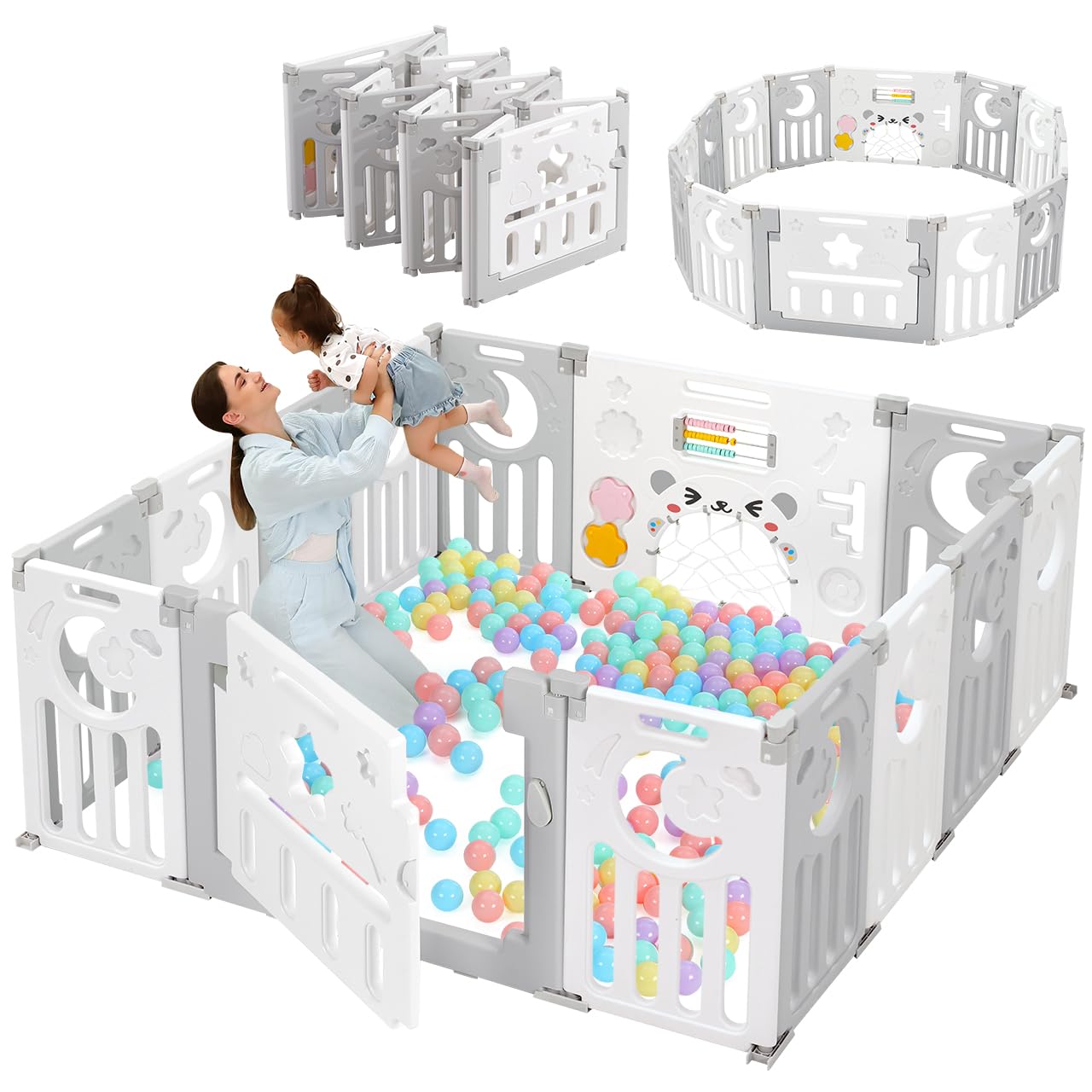 Dripex Foldable Baby Playpen - 25 Sq. Ft Safe Play Yard