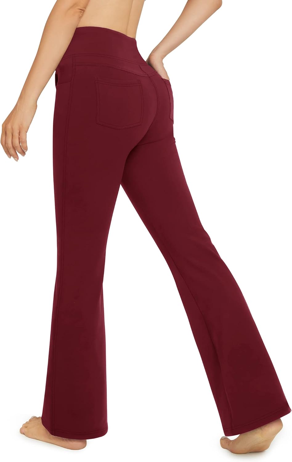 G4Free Bootcut Yoga Pants with 4 Pockets for Women