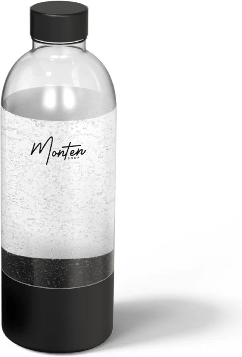 Matte Black Sparkling Water Bottle - Effortless Fizz!