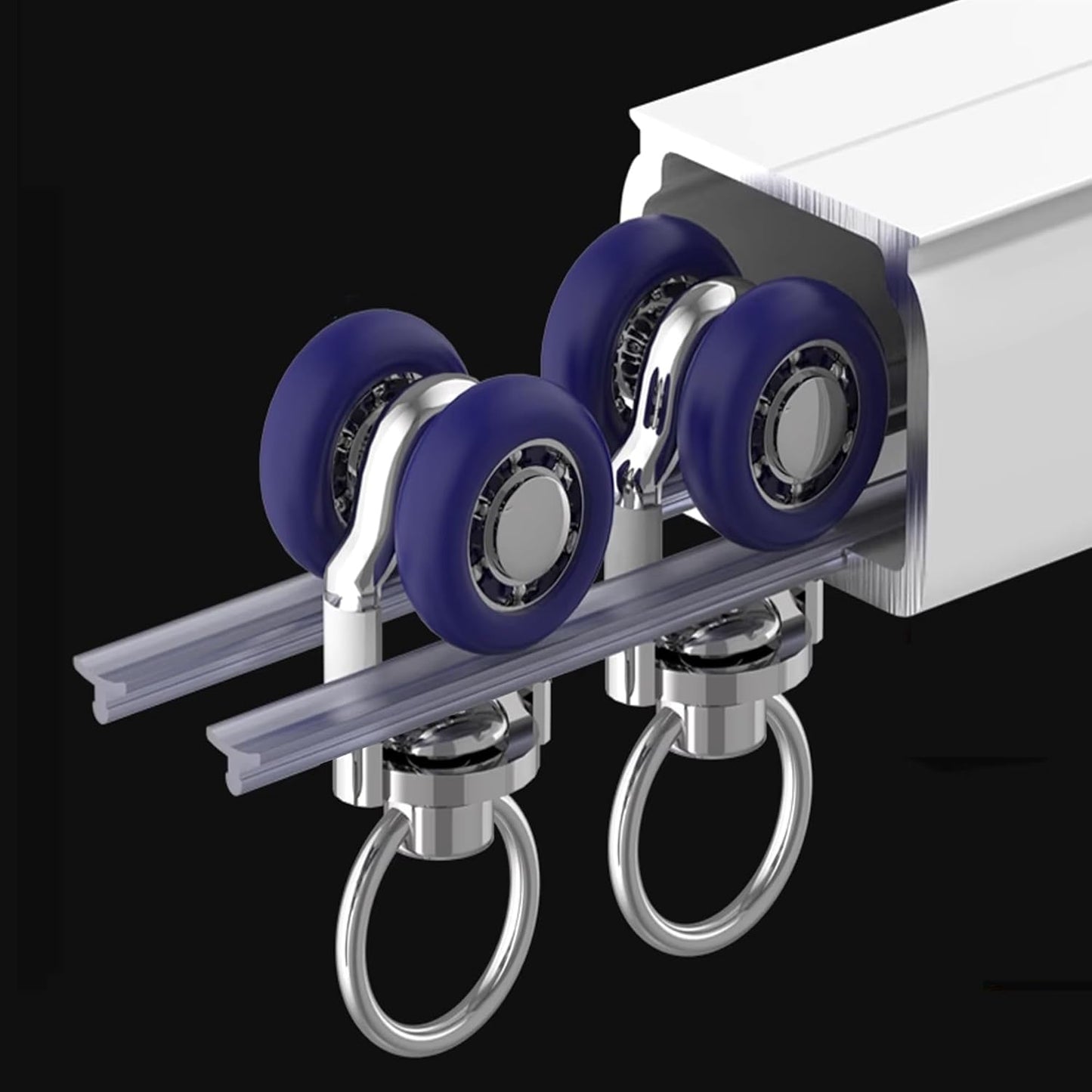 Ceiling Mounted Curtain Track for Versatile Room Divider - White