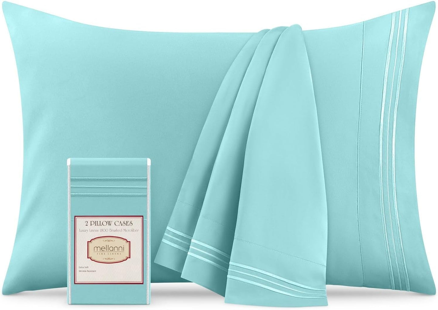 Mellanni Pillow Cases - Luxury Cooling Pillow Covers for Comfort