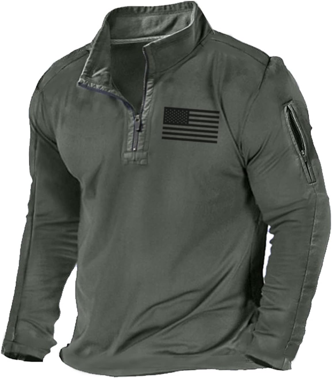 Men's USA Flag Graphic Pocket Pullover for Patriotic Style