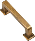 Antique Brass Cabinet Pulls 3 in Hole Centers - Solid Brushed Brass