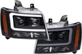 TRQ Projection Style LED C Light Bar Headlight Set - Direct Fit