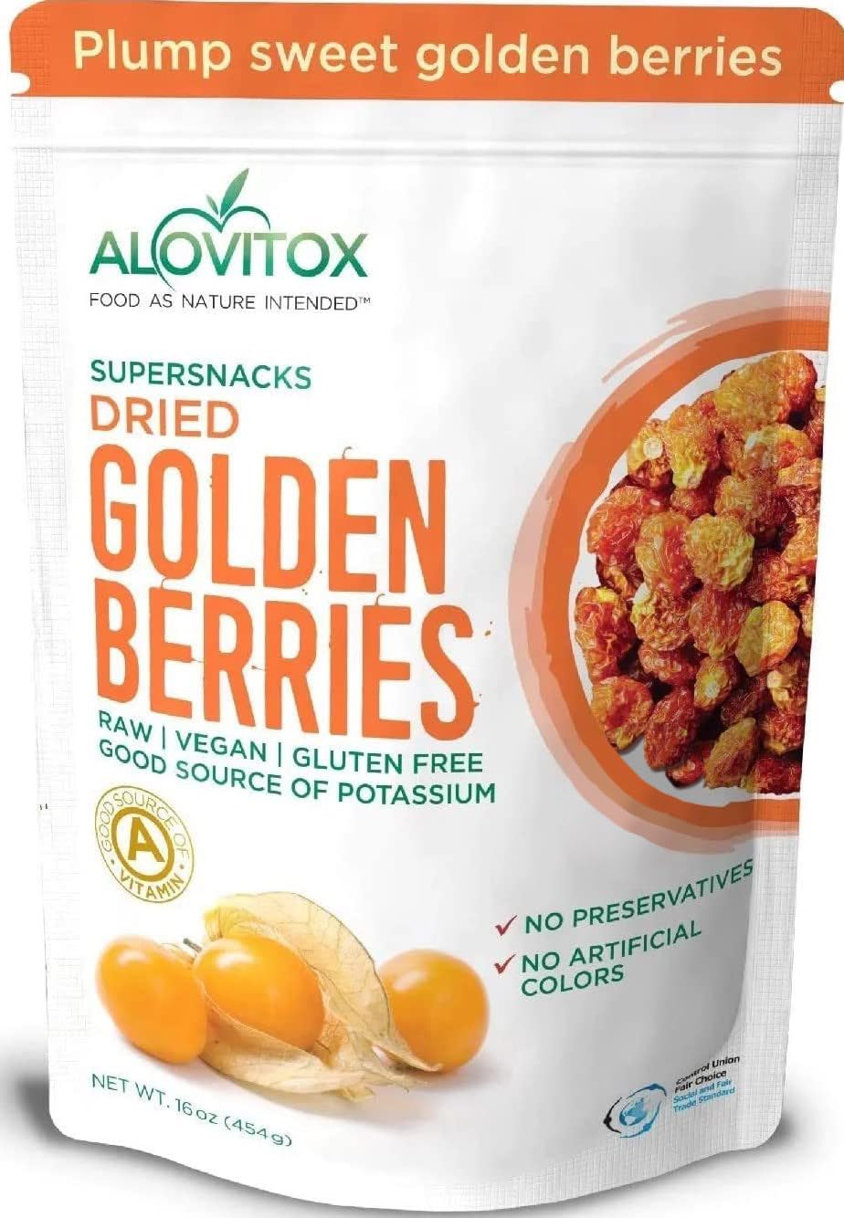 Organic Sun Dried Golden Berries - Nutrient Dense Super Snack