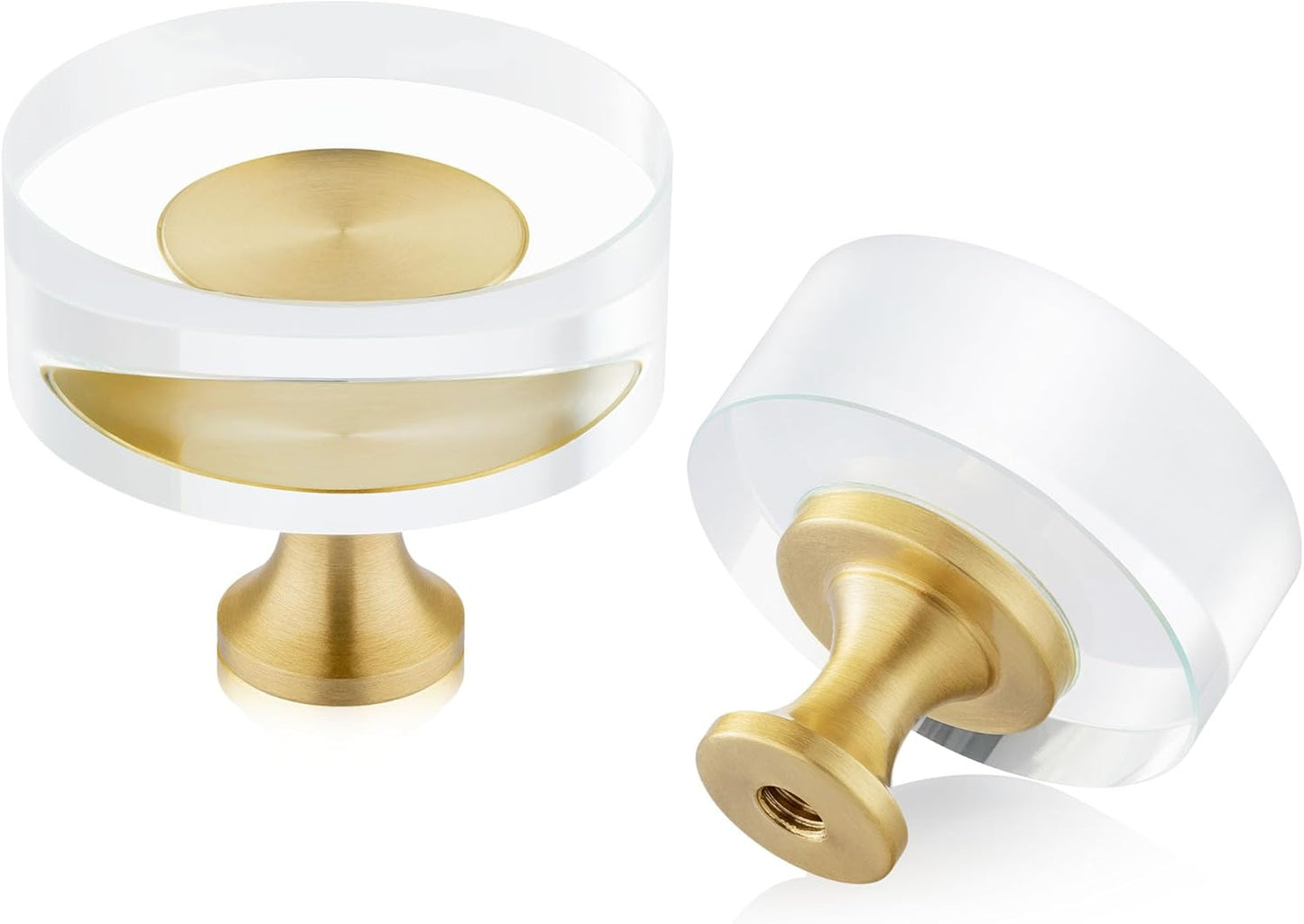 Elegant Brass Crystal Cabinet Knobs for Modern Decor