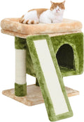 Small Cat Tree for Indoor Cats with Plush Perch - Compact Stable Condo
