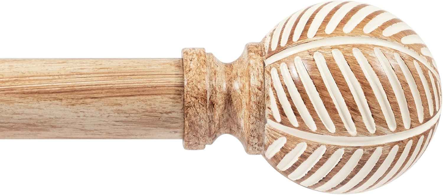 Imitation Wood Grain Curtain Rods: Stylish & Sturdy 48-84