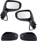 TRQ Driver & Passenger Power Mirror Set Textured Black - Direct Fit