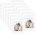 8.5x11 Picture Frame Set of 12 - 6x8 with Mat or 8.5x11 Without Mat