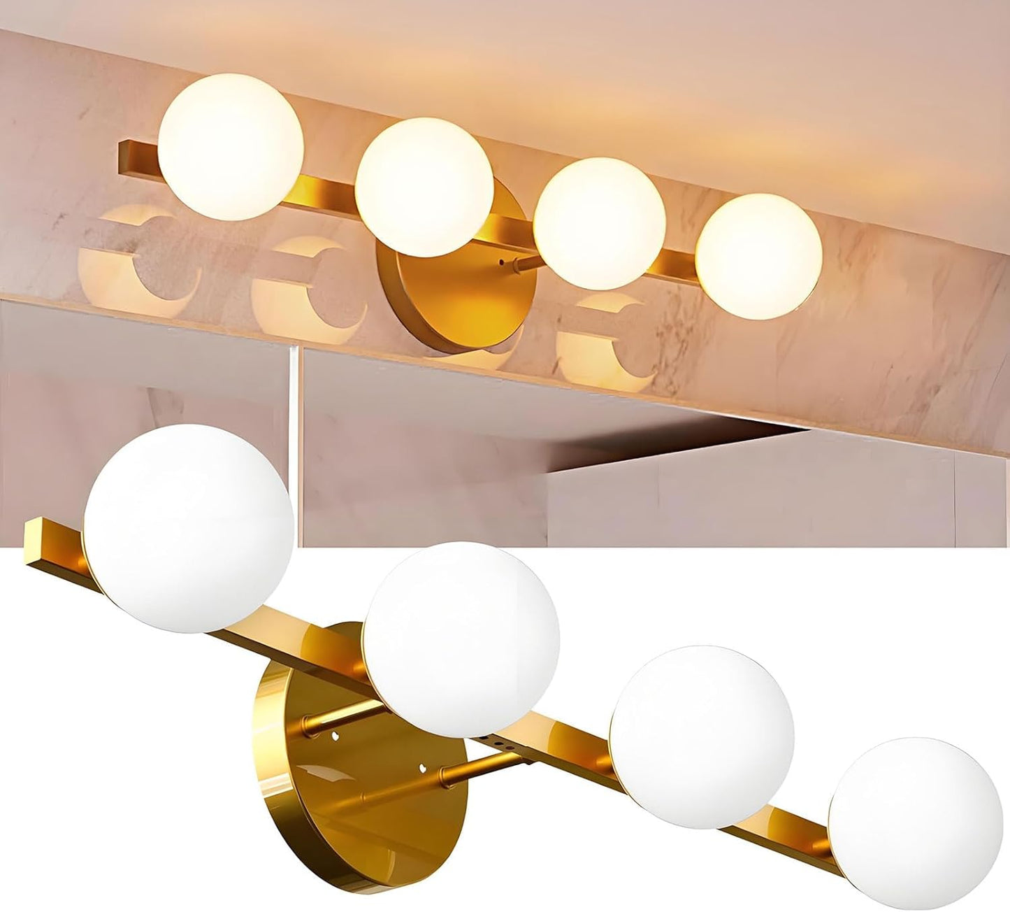 Lightdot 4-Light Bathroom Vanity Light for Modern Spaces