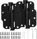 Self-Closing Door Hinge 3.5 in Rounded 5/8 Radius 4 Pack - Auto Close