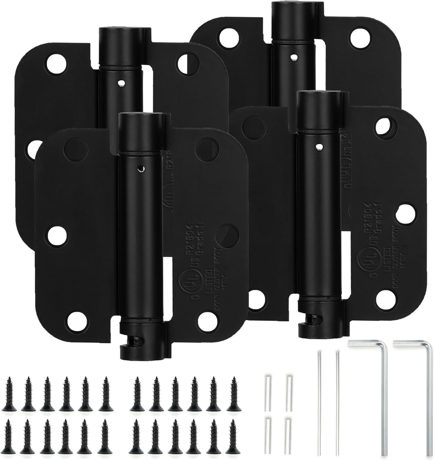 Sophia Self-Closing Door Hinges 3.5 Inch Rounded Design