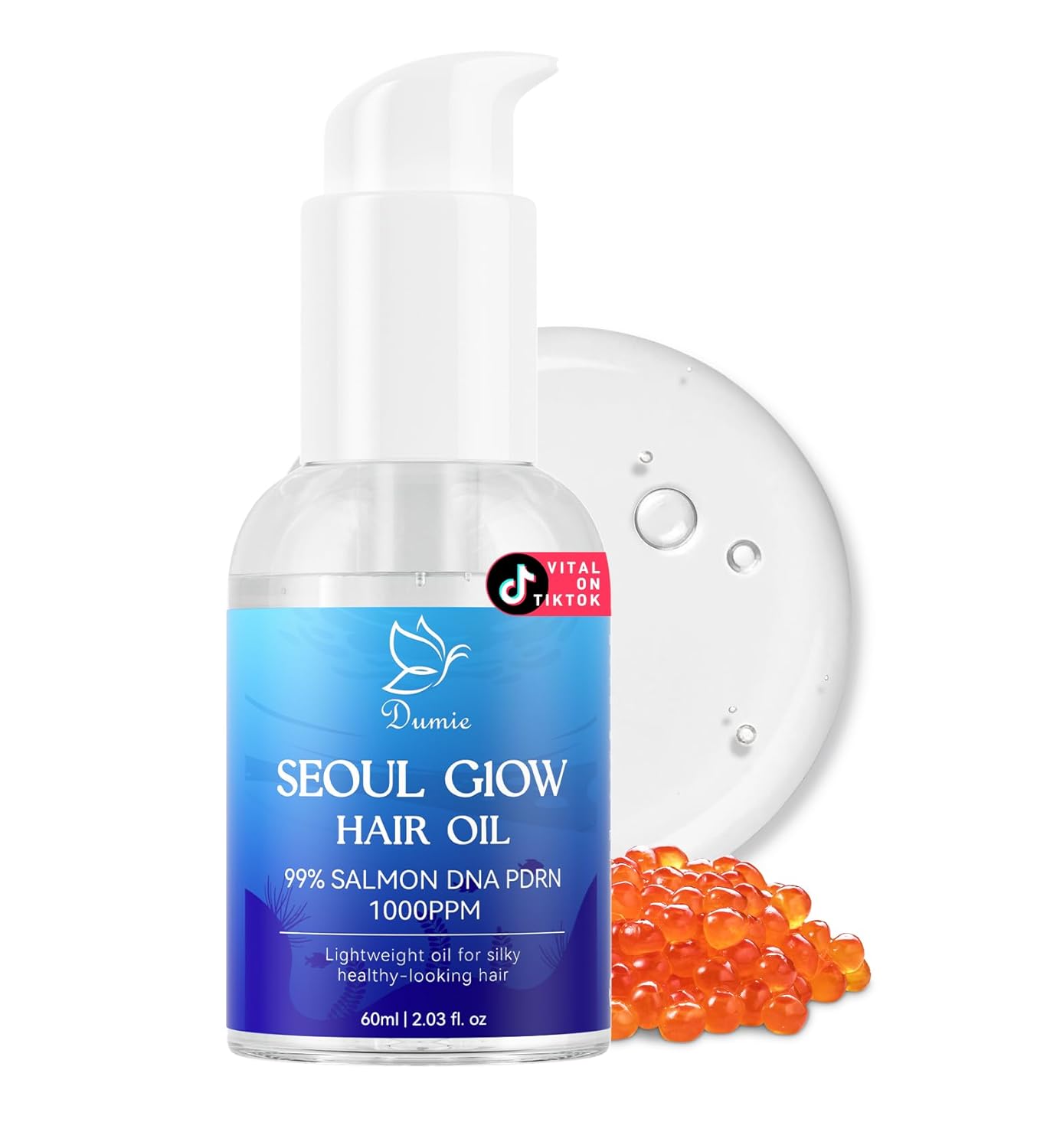 Salmon DNA PDRN Hair Oil for Deep Repair and Instant Shine