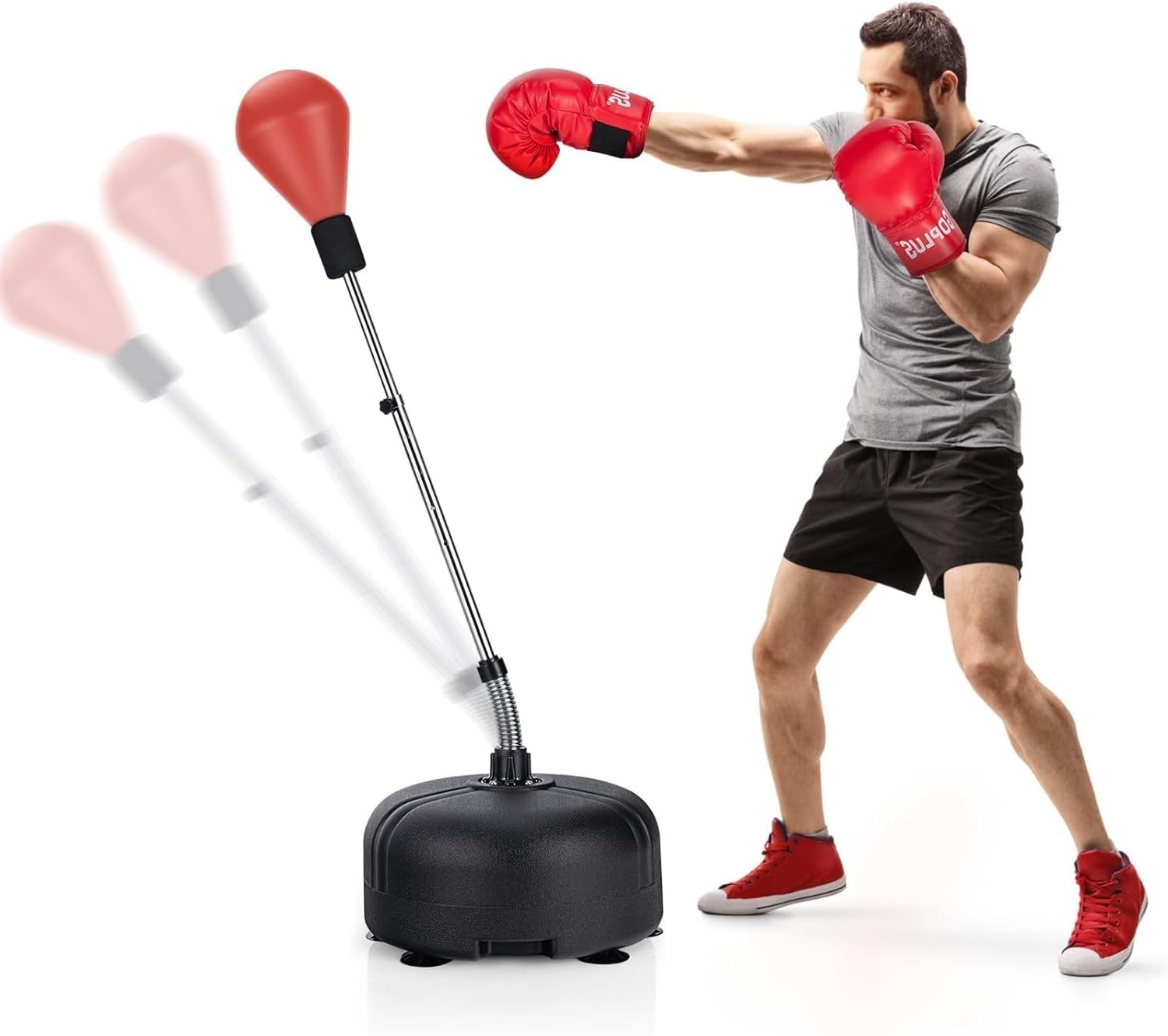 LDALY Freestanding Punching Bag Set - Stress Relief & Fitness